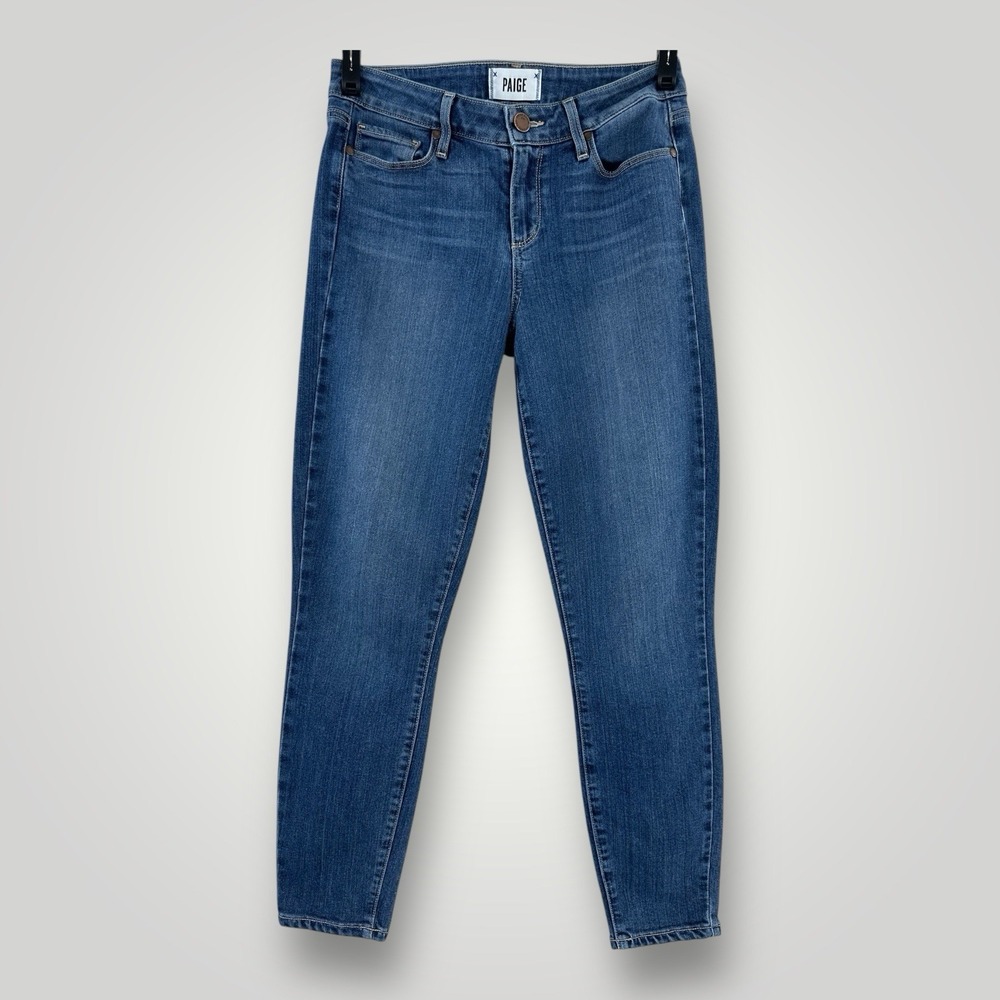 PAIGE Verdugo Crop Jeans Womans Size 28‎ (28x26) Blue Denim Stretch Ankle USA